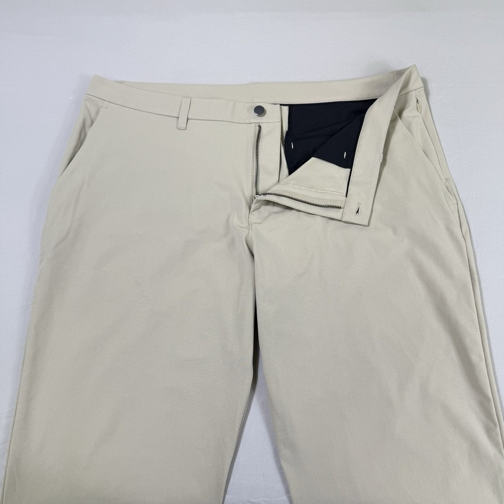 Lululemon‎ Commission Pants Mens 40x28 5 Pocket Chino Beige Performance Stretch - Picture 4 of 16
